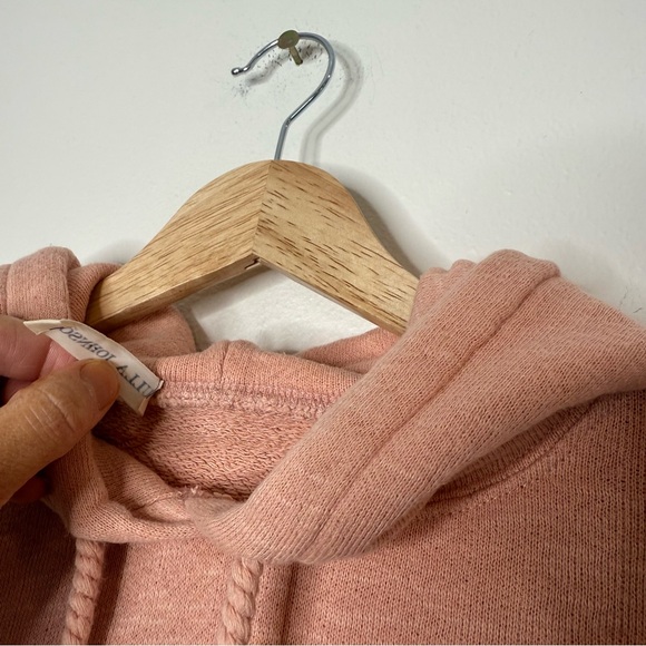 Revolve Ulla Johnson Mel Tassel Pullover Hoodie 100% Cotton size small rose pink - Picture 11 of 12